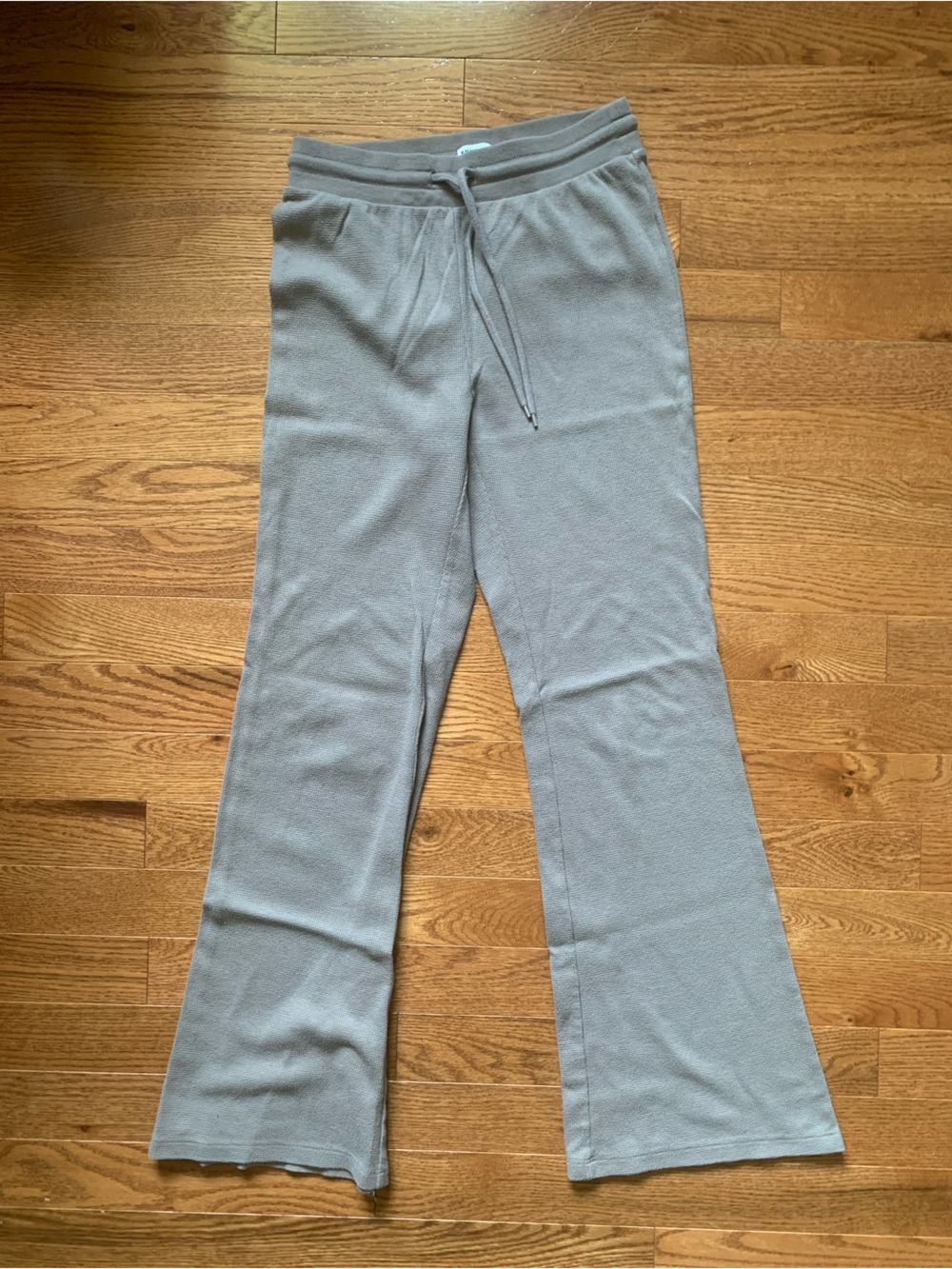 Sunday Best Gray Drawstring Flared Pants